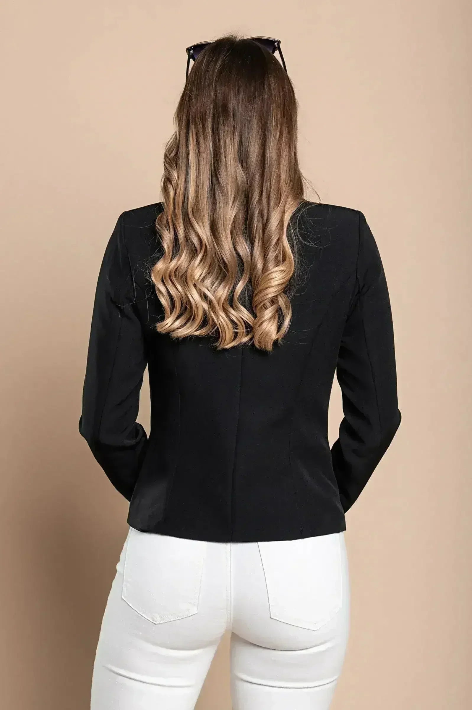 Black Softina Blazer - Italian Tailored Fit | Femstylo