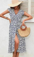 Floral V-Neck Dress – Feminine & Flowy Spring Style
