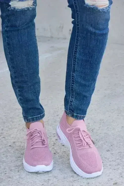 Breathable Mesh Athletic Shoes - Lightweight Workout Sneakers | Femstylo