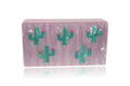 Pink and Green Cactus Acrylic Box Clutch