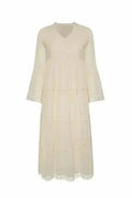 MIKA Natural Maxi Dress | Boho Peasant Style | Femstylo