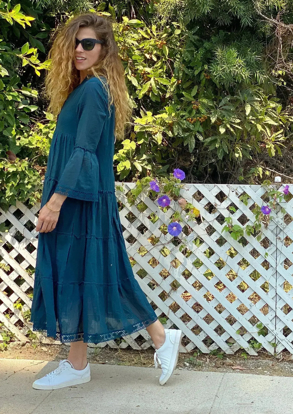 MIKA Natural Maxi Dress | Boho Peasant Style | Femstylo
