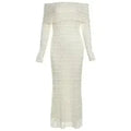 25 Edition – Elegant Off-Shoulder Lace Maxi Dress (Socialite Style)