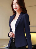 Korean Women's Fit and Tailored Blazer Jacket for Spring and Autumn Office Lady OL Casual Business Suit for Women Trendy Style