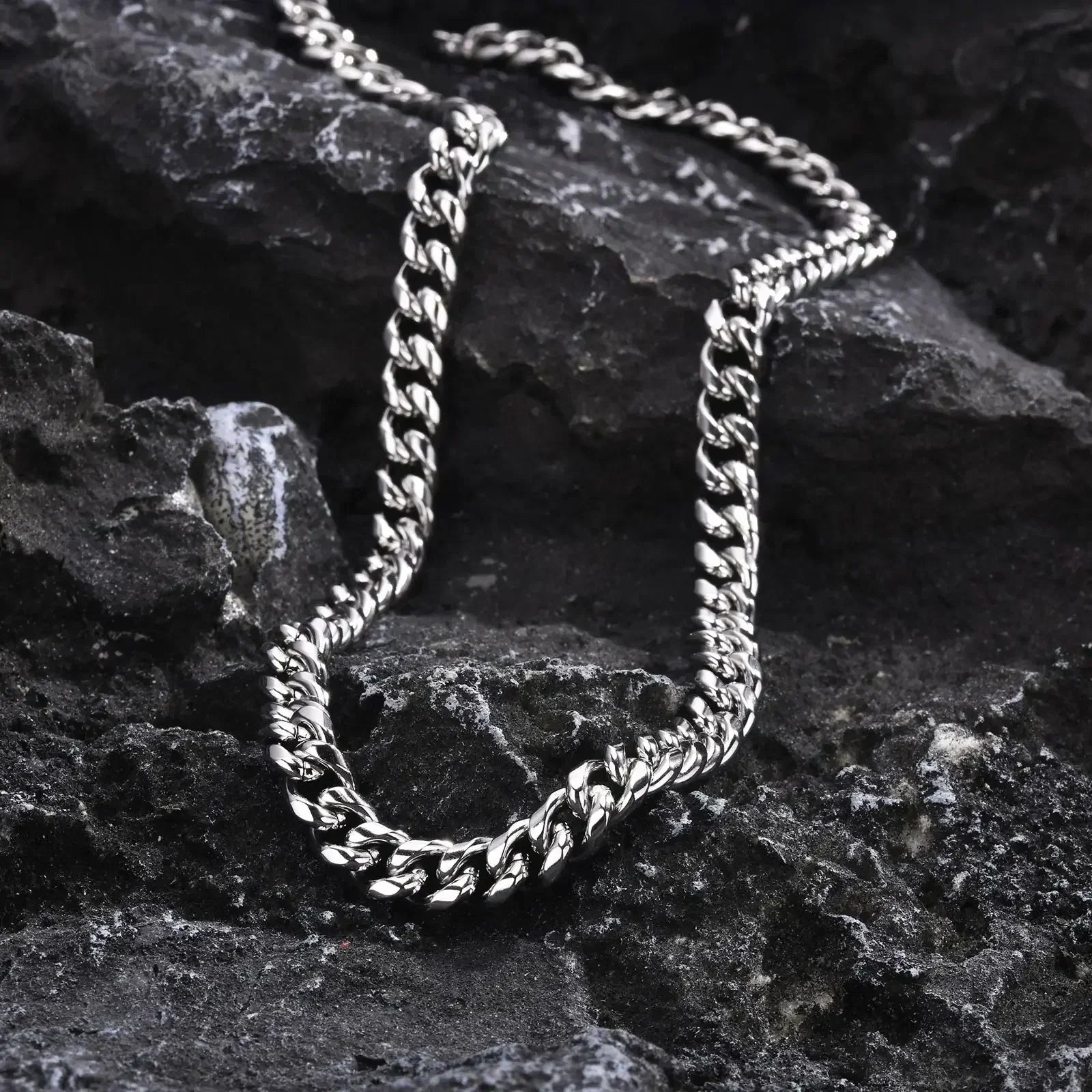 VNOX Cuban Chain Necklace - Stainless Steel 5/6/8mm - Unisex Waterproo