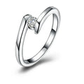 925 Sterling Silver Women Ring 7-10# Fine Simple Shiny Zircon Fashion Wedding Gift Charm Party Jewelry Accessories Wholesale