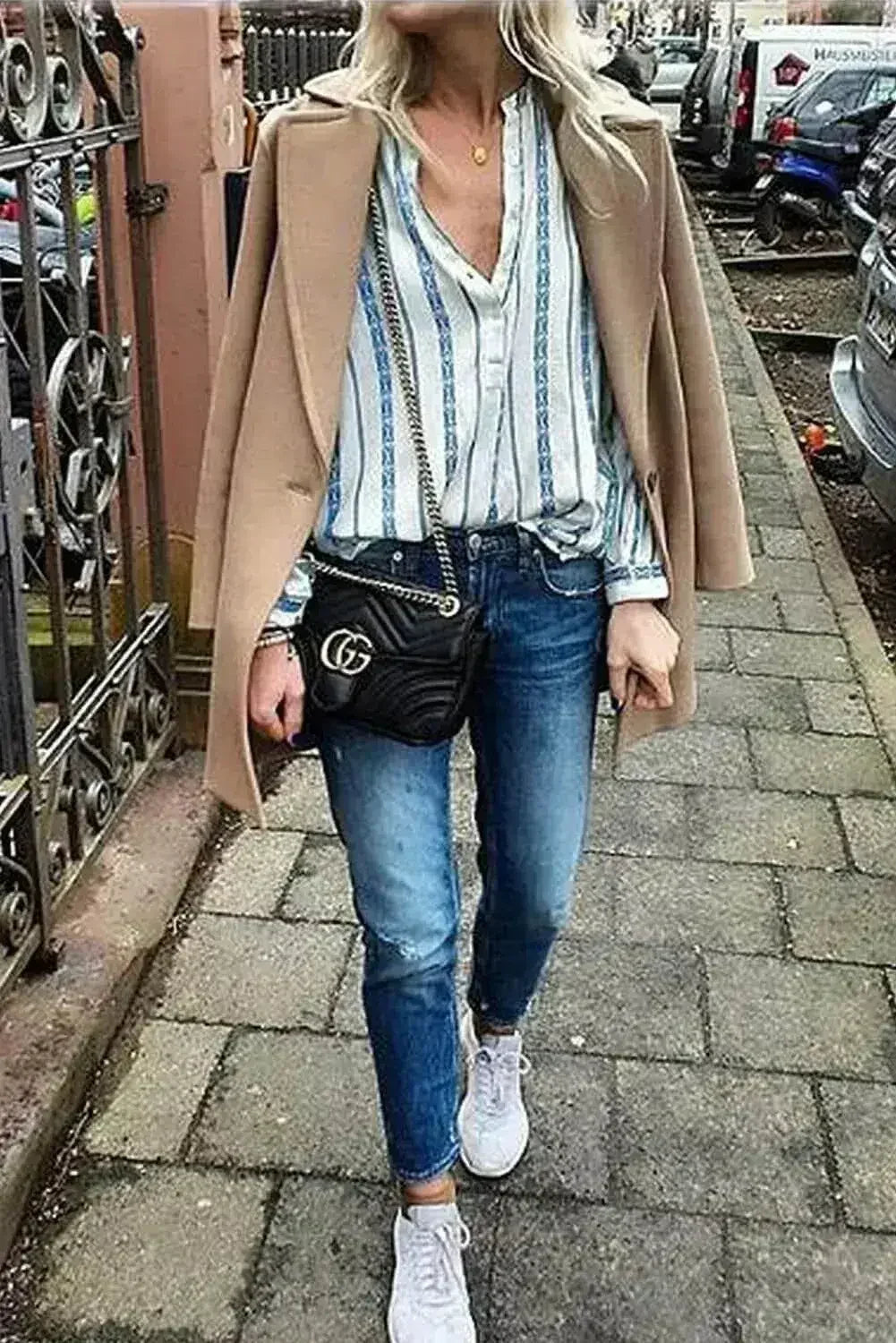 Button Up Long Sleeve Blouse