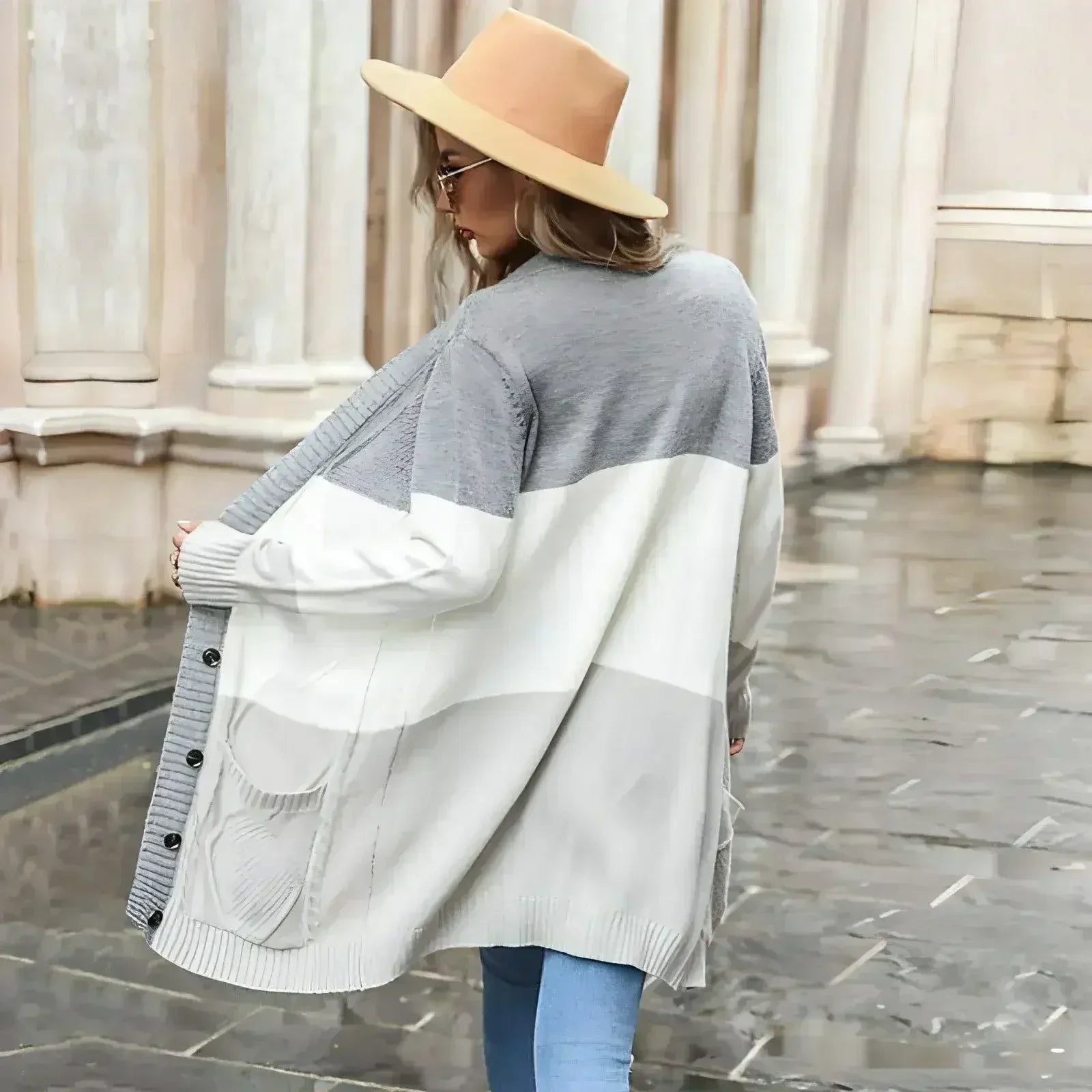 Women’s Cardigan Sweater Coat - Button Front Long Knit - Winter Chic