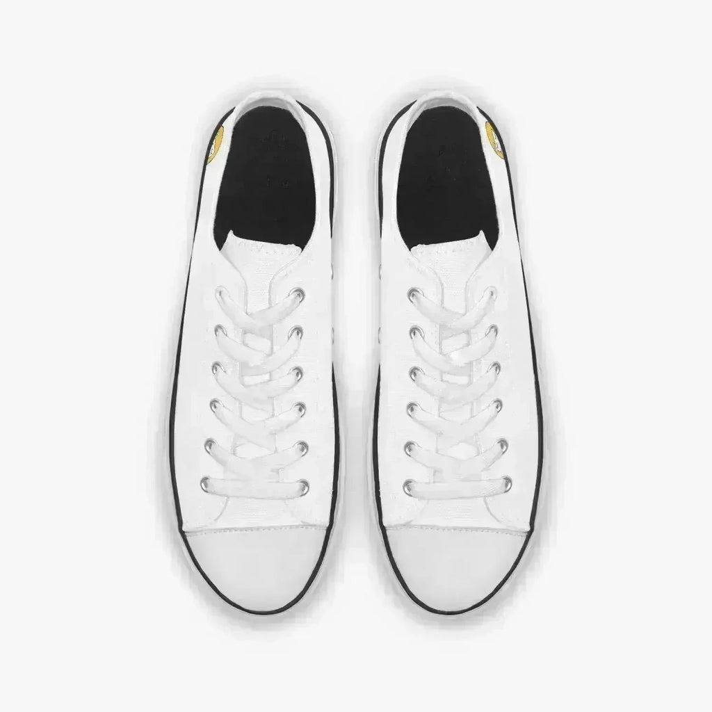 Sue Sue Sweet Low Canvas Shoes-White sole