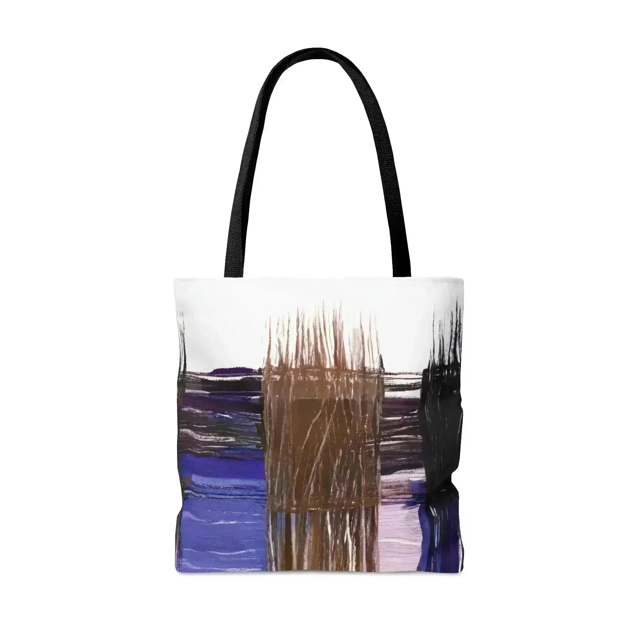 Large Tote Bag Rustic Brown Interweave Print