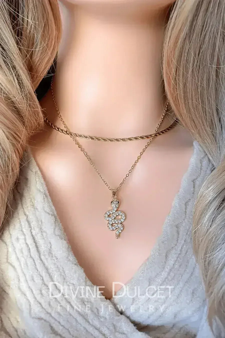 Slytherin Necklace - 24K Gold Plated CZ House Crest Pendant | Femstylo