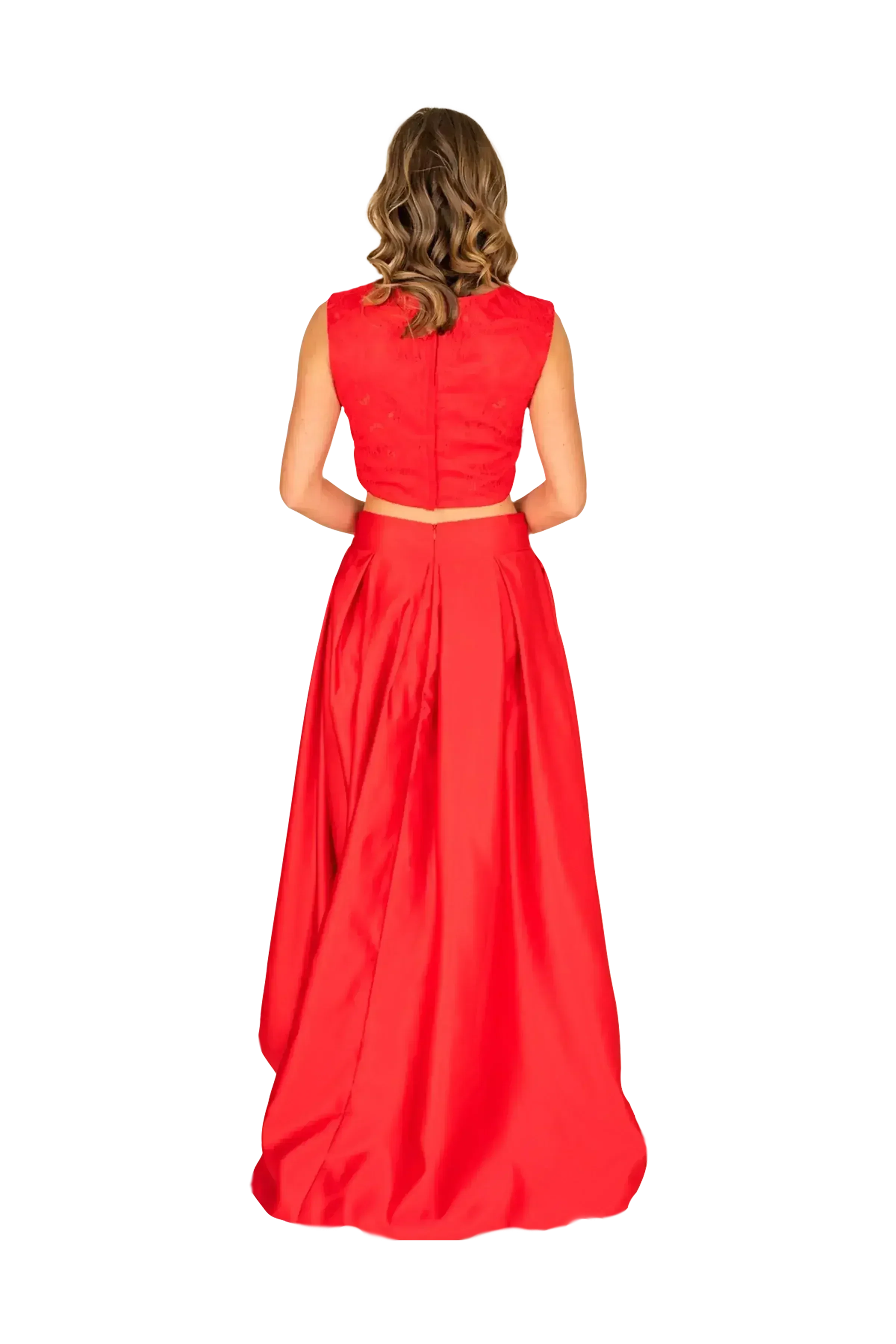 Formal Train Skirt & Lace Top Combo