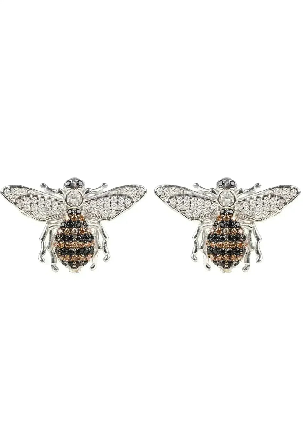 Honey Bee Stud Earrings | Sterling Silver Animal Jewelry - Femstylo