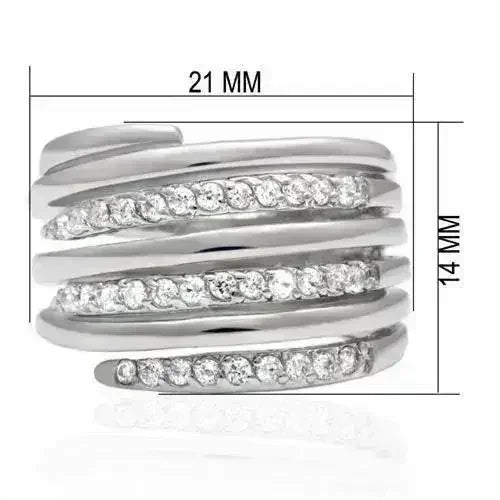 LO2075 Rhodium Brass Ring – AAA Clear CZ Solitaire (Bold & Brilliant)