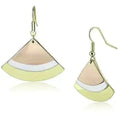 LO2661 Tri-Tone Earrings – Rhodium + Gold + Rose Gold Iron