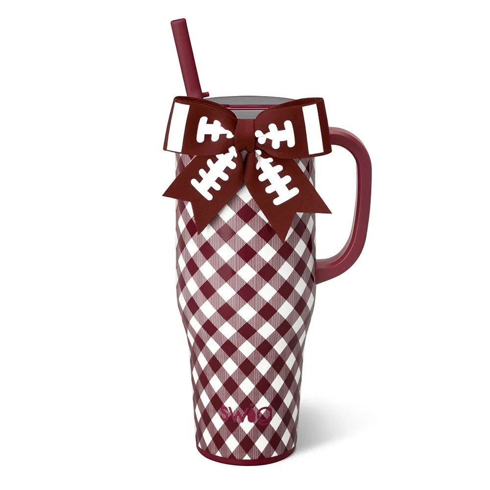 Swig GAMEDAY GINGHAM MAROON Mega Mug 40oz