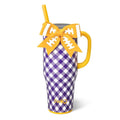 Swig GAMEDAY GINGHAM PURPLE + YELLOW Mega Mug 40oz