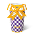 Swig GAMEDAY GINGHAM PURPLE + YELLOW Party Cup 24oz