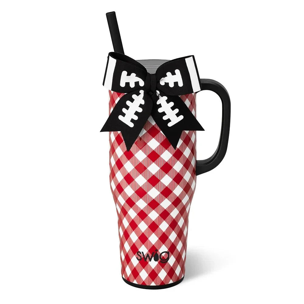 Swig GAMEDAY GINGHAM RED + BLACK Mega Mug 40oz