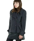 Harris Tweed Pea Coat - Wool Cashmere Blend | Femstylo