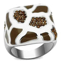 TK847 - High polished (no plating) Stainless Steel Ring with Top Grade