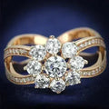TS586 Rose Gold Sterling Silver Ring – AAA Clear CZ Solitaire